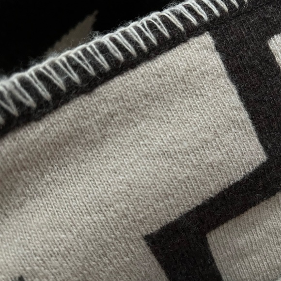 LRL Lambswool Blend Two-Ply Boiled Contrast Tribal Knit Poncho NWOT - Picture 12 of 15